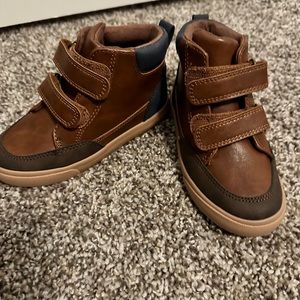 Brown and Navy toddler boots- never worn